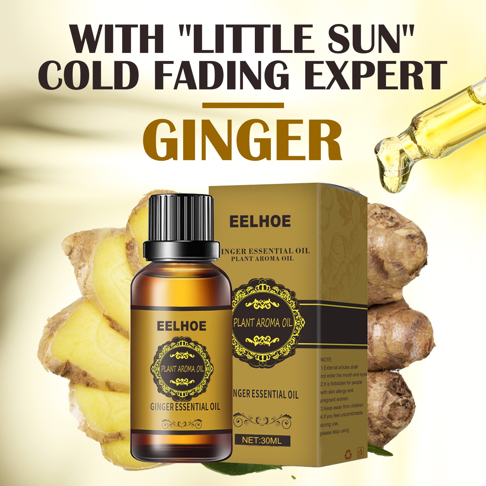 30ml Mafuta ya kupunguza mwili Smiling Ginger Essential Oil - Image 5